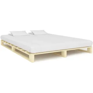 vidaXL Palettenbett 200 x 200 cm Braun