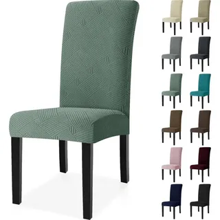 LuxusKollektion Stuhlbezug Stuhlhussen Stretch Waschbar Abnehmbar Universal Hochzeit Grün 2er Set
