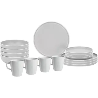 Brunner Dolomit Stone Touch Geschirr Set 16-tlg. weiß