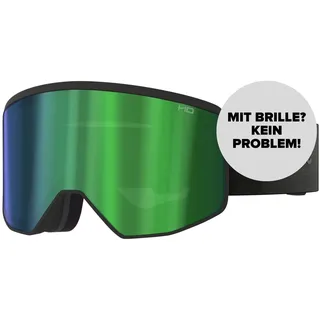 ATOMIC FOUR PRO L HD Skibrille All Black I Mittelgroße Ski- & Snowboardbrille mit HD Scheibentechnologie für klare Sicht I Damen- & Herren-Ski-Brille mit Live Fit Rahmen für individuelle Passform