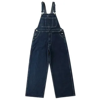 Opspring Latzhose Lässige Stretch Denim Latzhose für Damen, Jeans Overalls mit Taschen blau 36