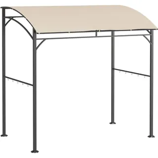 Outsunny Grillpavillon 2,15 x 1,5 m inkl. 1 Seitenteil Beige