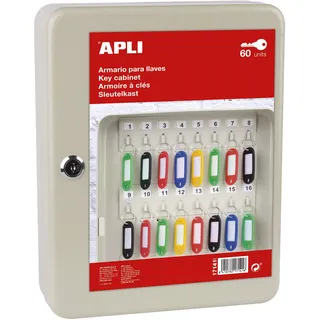 APLI 17141 Schlüsselschrank aus Metall für 60 Schlüssel abschließbar