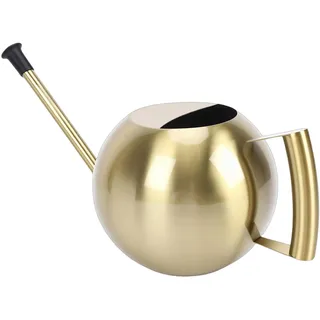 SIXRUN Gießkanne aus Edelstahl, 1000 Ml, Gießkanne für Zimmerpflanzen mit Langem Auslauf für Blumen Im Haus, Garten, Zum Aufhängen Im Topf (Antikes Gold)