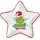 Gedalabels Grinch Happy Wholidays Sternform 19x19 Weiß 1er Set