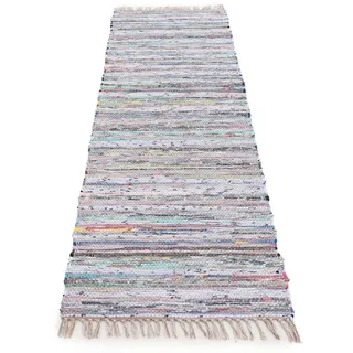 carpetfine Kelim Chindi Wendeteppich 75 x 240 cm Beige