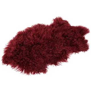 Reissner Lammfell Naturform Tibetlammfell TP2 langflorig gelockt extraweich | 100x55cm Farbe dunkelrot / bordeaux JAY23