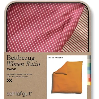 schlafgut Woven Satin Gelb/Orange 200 x 200 cm