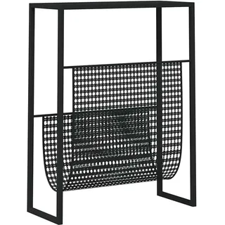 vidaXL Zeitschriftenständer Schwarz 35x15x45 cm Stahl