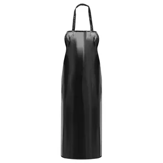 Omgoods – Schürze, wasserdicht – Lange Arbeitschürze – Schwarz, PVC – Langlebig, Polyurethan – Leicht – 110 x 61,5 cm