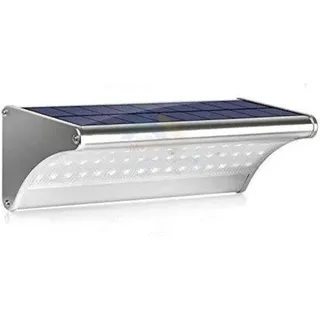 Solarbetriebene Led-wandleuchte Für Den Außenbereich Mit Bewegungsmelder – Aluminium-strahler – Ideal Für Garage Oder Landhaus