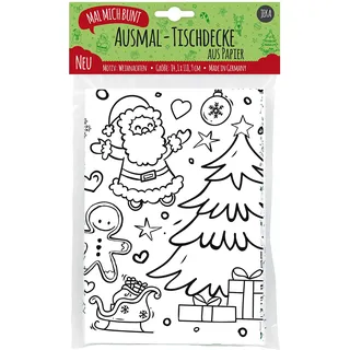 Jeka Mal Mich Bunt Ausmal-Tischdecke aus Papier Weihnachten