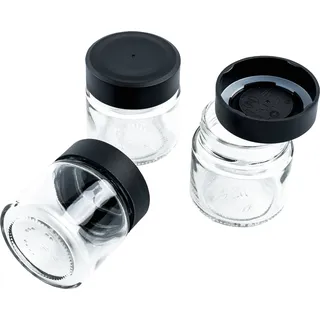 silwy Feinkost-Magnetgläser inkl. Leiste, 125ml, black/classy