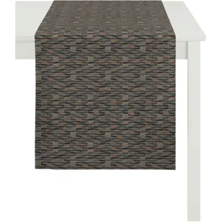 Tischläufer APELT "3006 Christmas Elegance, Weihnachtsdeko, Weihnachten", gold (goldfarben, schwarz), B:48cm L:140cm, Polyester, Tischdecken