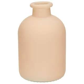 Jodeco Blumenvase Avignon - Flaschenmodell - Glas - matt taupe - 17 x 11 cm