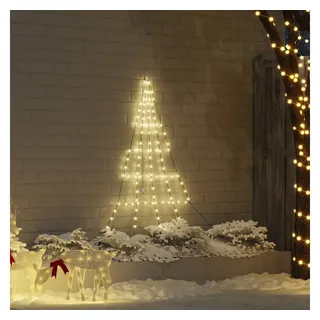 vidaXL LED Weihnachtsbaum 182 cm Metall Warmweiß