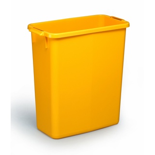 Stabiler Durabin rechteckiger Abfalleimer, 60 Liter gelb