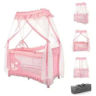 Lorelli Reisebett Magic Sleep 2 Ebenen Baldachin Mobile Wickelauflage faltbar