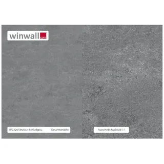 winwall Duschrückwand Duschrückwände ALU-Verbundplatte Dekor: Struktur Dunkelgrau, (1-tlg), Wandverkleidung aus Alu grau 19 cm x 27 cm