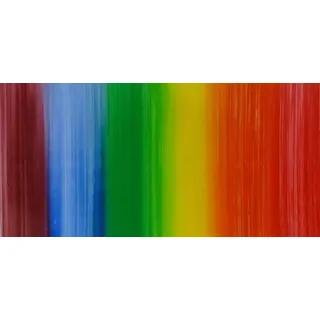 Wachsplatte Regenbogen, quergestreift 20x10 cm - 9752 - Verzierwachsplatte 200x100 mm für Kerzen