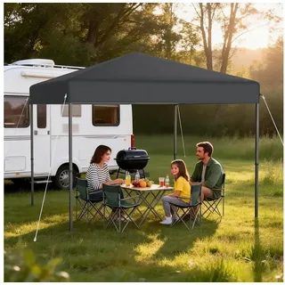 fivmen Faltpavillon 3 x 3 m inkl. 4 Seitenteile Grün/Weiß