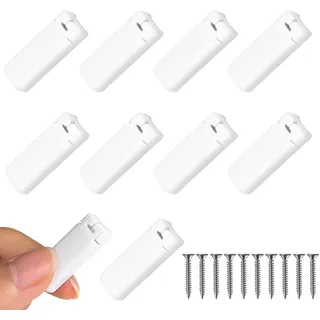 10Kit 20 Stück Plissee Ersatzteile Set Klemmträger Zubehör, Spannschuhe für verspannte Plissees, für Klebeträger und Stick & Fix Front Klebeplatten - weiß