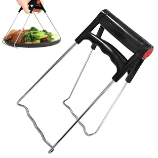 Zange für Heißluftfritteuse,Zange für Airfryer, Edelstahl Schüssel Clips,Küche Faltbare Anti-hot Pfanne Clip,Pfannenklammer für Backofen küchenhelfee Safe Clip für Schnellkochtopf, Mikrowelle