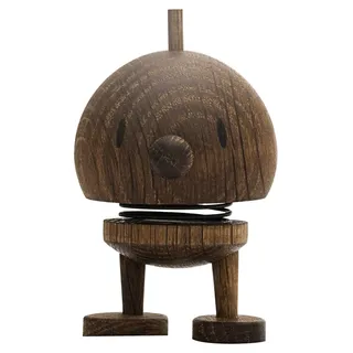 Hoptimist Bumble, Holzdeko, Wackelfigur & Glücksbringer aus Holz, Deko Skandinavisch, Deko Wohnzimmer, Büro & Schreibtisch, Tolle Kleine Geschenke, 4,5 x 5,8 x 7,6 cm, Small, Smoked Oak