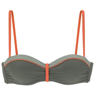 LASCANA Bügel-Bandeau-Bikini-Top Damen oliv Gr.38 Cup B