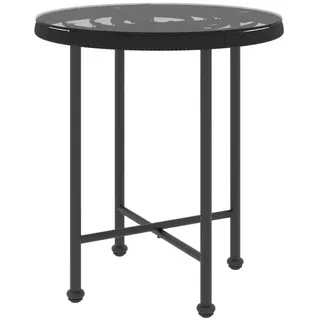 vidaXL Gartentisch Ø 50 x 55 cm Braun/Schwarz