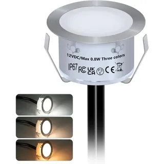 Oimg Led-einbauleuchten-set Für Terrassen. 10er-set Einbaustrahler Für Den Außenbereich. Wasserdicht (ip67). Für Gärten, Treppen, Holzterrassen Und Decken.