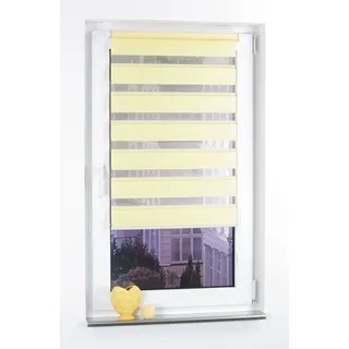 LIEDECO Doppelrollo Klemmfix DUO-Rollo YOUNG COLOURS 120 x 160 cm gelb