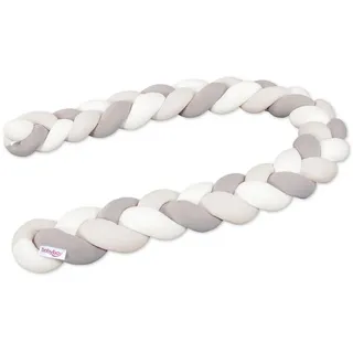 babybay Nestchenschlange, Jersey geflochten 200 cm, Beige,