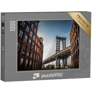 puzzleYOU Puzzle Manhattan-Brücke, Sommer in New York, 1000 Puzzleteile, puzzleYOU-Kollektionen New York