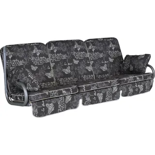 ANGERER Hollywoodschaukel Auflage Comfort grau Schmetterling