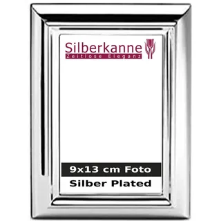 SILBERKANNE Bilderrahmen Mailand für 9x13 cm Fotos Premium Silber Plated edel versilbert in Top Verarbeitung