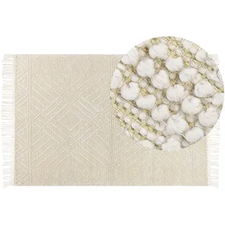 Beliani Teppich Beige 160 x 230 cm Wolle