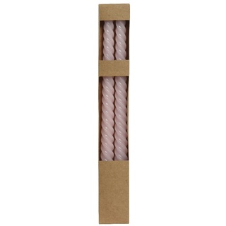 Stabkerzen-Set TWIST rosa (DH 2,15x30 cm)