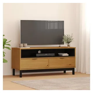 vidaXL FLAM TV-Lowboard 110x40x50 cm Braun Massivholz