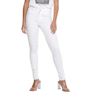 Only Damen Jeans onlBLUSH MID SK ANK RAW REA0730 Skinny Fit Weiß Normaler Bund Reißverschluss S - L 34