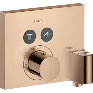 Hansgrohe ShowerSelect Duschthermostat eckig für 2 Verbraucher roségold 36712300