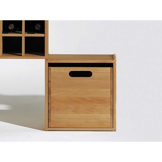 Einschubbox für Stapelbox Buche natur geölt braun, 31x33x29.5 cm