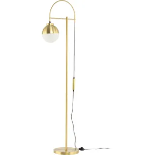 Stehlampe KAYOOM "Lavina" Lampen Gr. Ø 44 cm Höhe: 160,00 cm, weiß Bogenlampe Bogenlampen schlicht, modern, kugelförmig