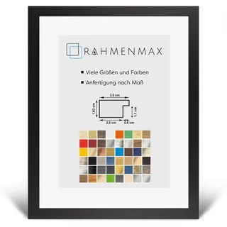 Morena MDF Rahmen für Bild 75x98cm Schwarz gemasert mit Acrylglas