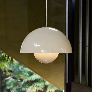 Pendelleuchte &Tradition, Flowerpot VP7, dimmbar, Beige, für Wohnzimmer, Metall, Design - 27