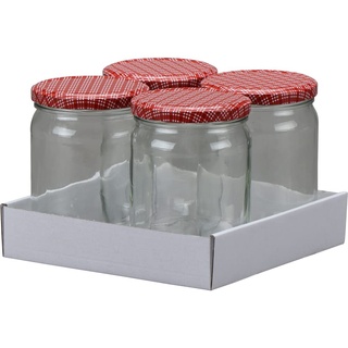 Siena Garden Cucinare Sturzglas, Glas, rot/weiß, 580 ml