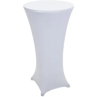 Mendler Stehtischhusse HWC-J30 Weiß Ø 60 cm