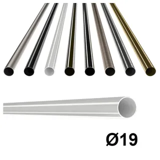 MDEKOR Vorhangstange Rohr 1-läufig Ø 19 mm 200 cm Weiß