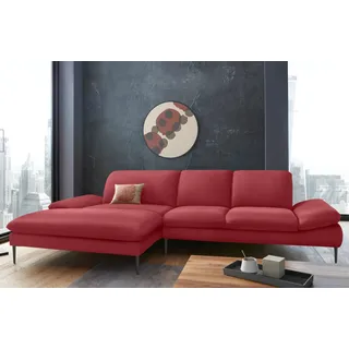 W.Schillig Eckcouch Chenille 3-Sitzer Rot
