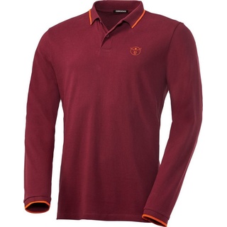 Chiemsee Langarm-Poloshirt aus formstabilem Baumwoll-Piqué rot L